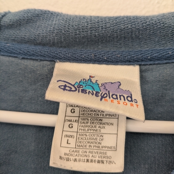 Vintage Y2K Disneyland 50th Anniversary Blue Cotton Jacket Embroidered sz L - Picture 11 of 11
